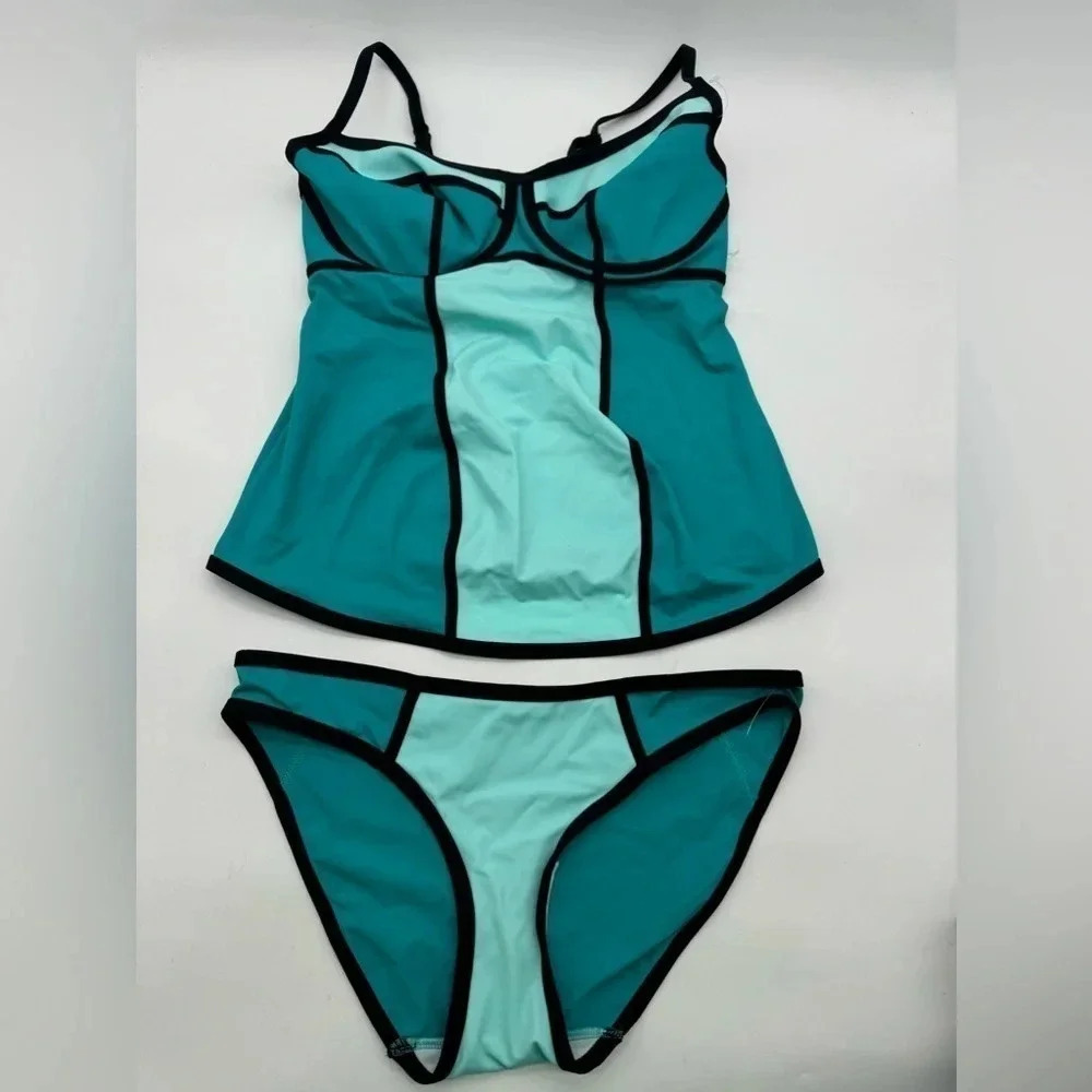 Cache Coeur Underwired maternity tankini Rosy mint set B2159 - Picture 5 of 9